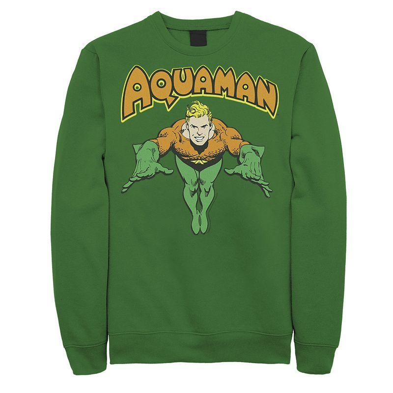 Mens DC Comics Aquaman Vintage Portrait Logo Sweatshirt Product Image