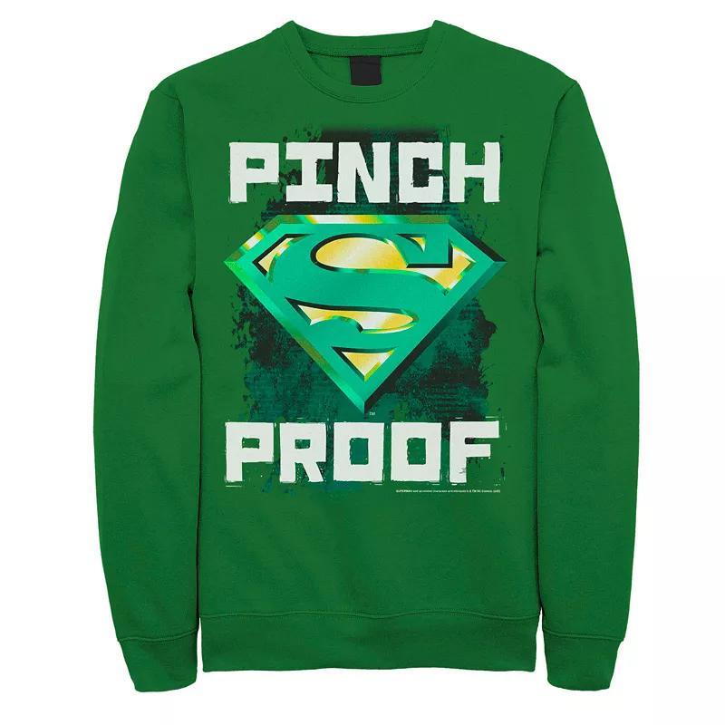 Mens DC Comics Superman Logo Pinch Proof St. Patricks Day Sweatshirt Product Image