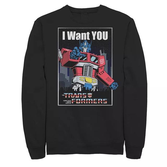 Mens Transformers Optimus Prime I Want You Graphic Fleece Product Image