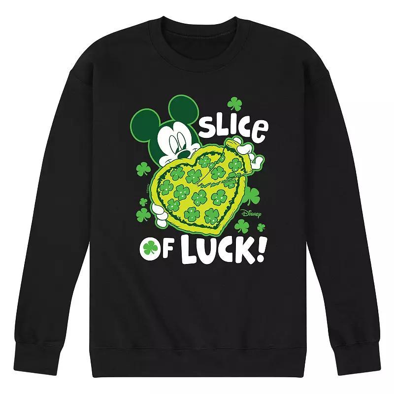 Disneys Mickey Mouse Mens Slice Of Luck Fleece Sweatshirt Blue Product Image