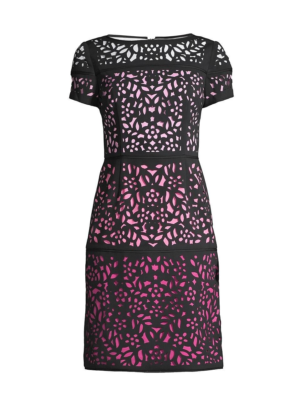 Womens Ombre Laser-Cut Lace Dress Product Image