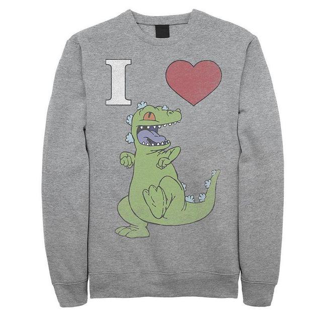 Mens Rugrats I Love Reptar Fleece Athletic Grey Product Image