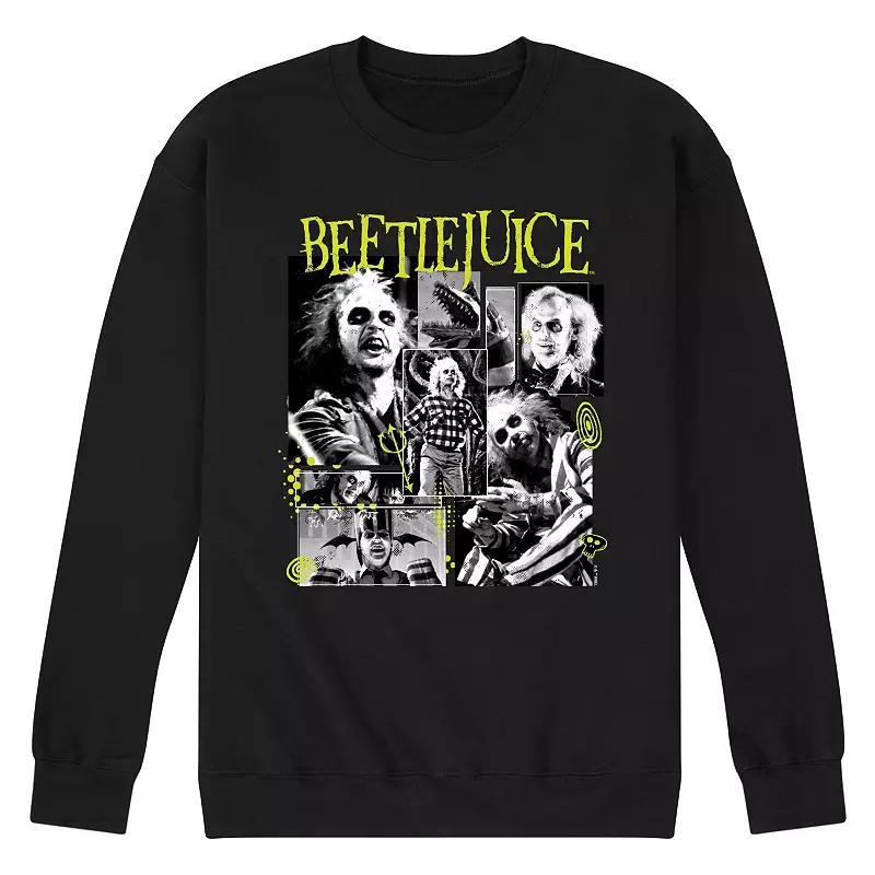 Mens Beetlejuice Collage Fleece Sweatshirt Product Image