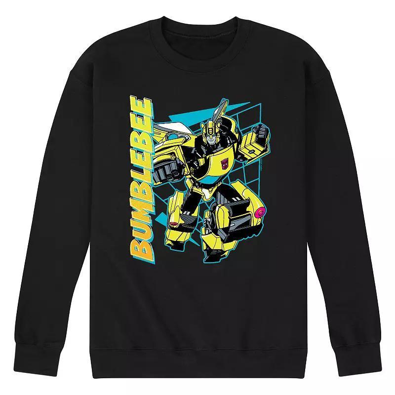 Mens Transformers Bumblebee Halftone Fleece Sweatshirt Product Image