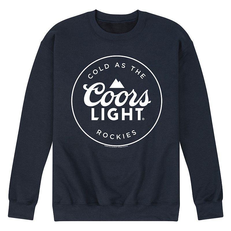 Mens Coors Light Logo Badge Fleece Sweatshirt Grey Gray Product Image