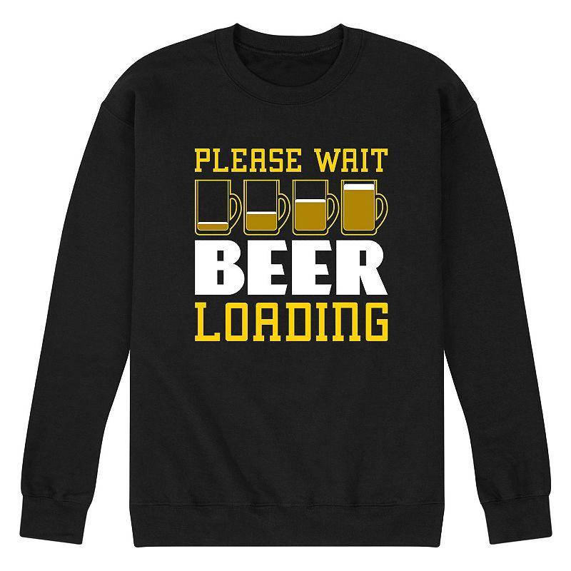 Mens Beer Loading Graphic Fleece Black Product Image