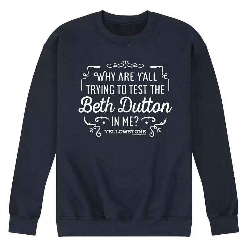 Mens Yellowstone Beth Dutton Sweatshirt Blue Product Image