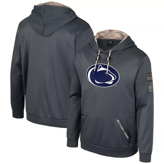 Mens Colosseum Charcoal Penn State Nittany Lions OHT Military Appreciation Pullover Hoodie Product Image