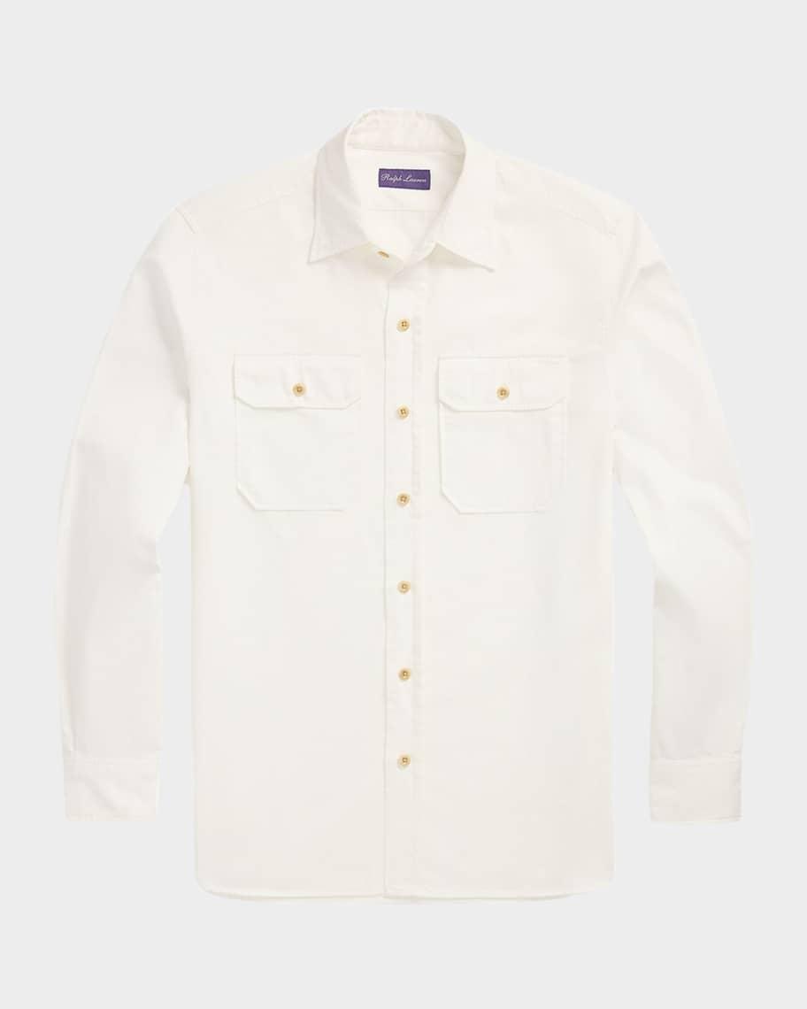 Men's Chino Twill Casual Button-Down Shirt Product Image