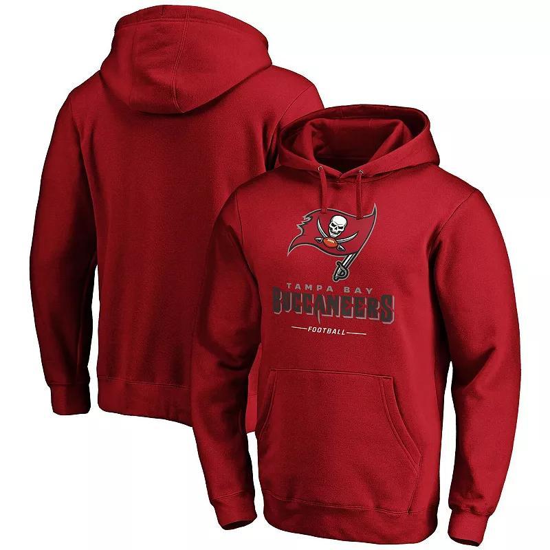 Mens Fanatics Branded Tampa Bay Buccaneers Logo Team Lockup Fitted Pullover Hoodie Product Image