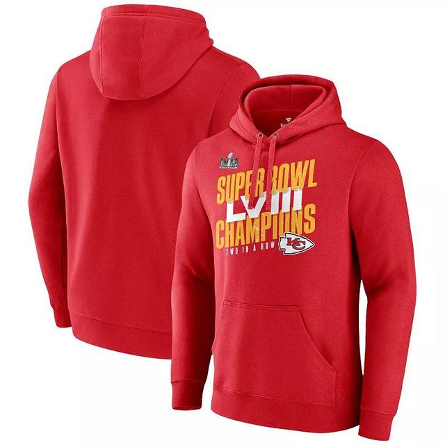 Mens Fanatics Branded Kansas City Chiefs Super Bowl LVIII Champions Iconic Big & Tall Pullover Hoodie Product Image