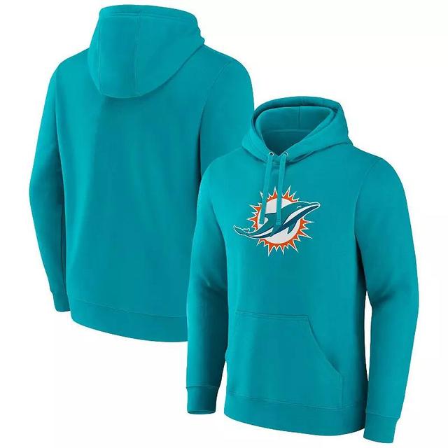 Mens Fanatics Branded Aqua Miami Dolphins Primary Logo Fleece Pullover Hoodie Turquoise A Product Image