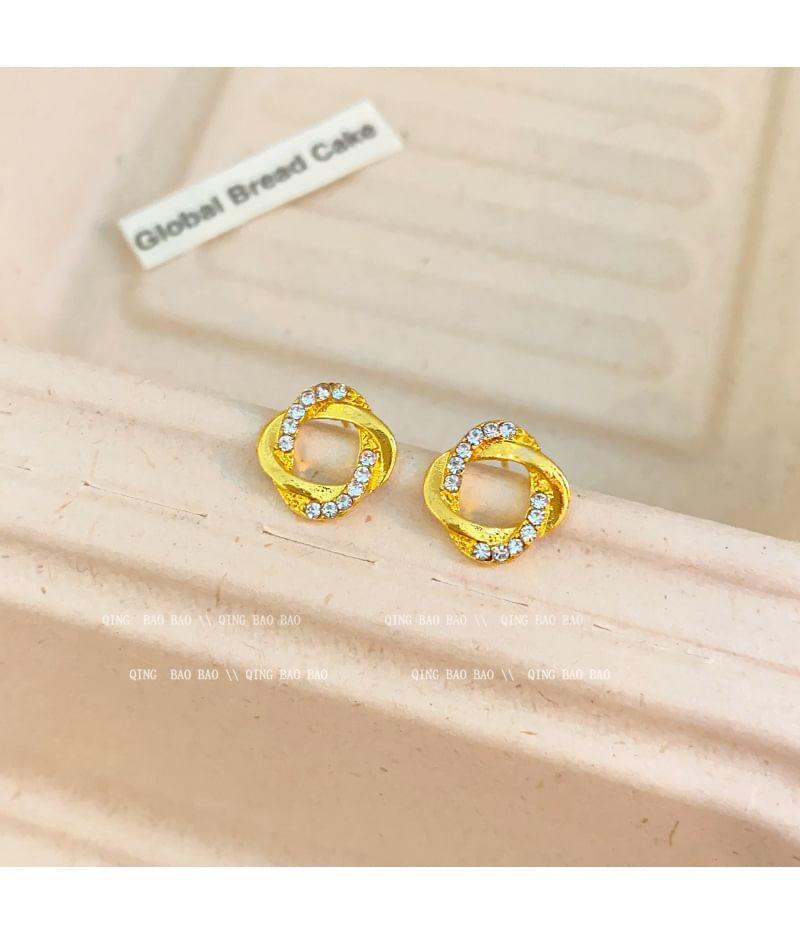 CZ Hoop Stud Earring Product Image