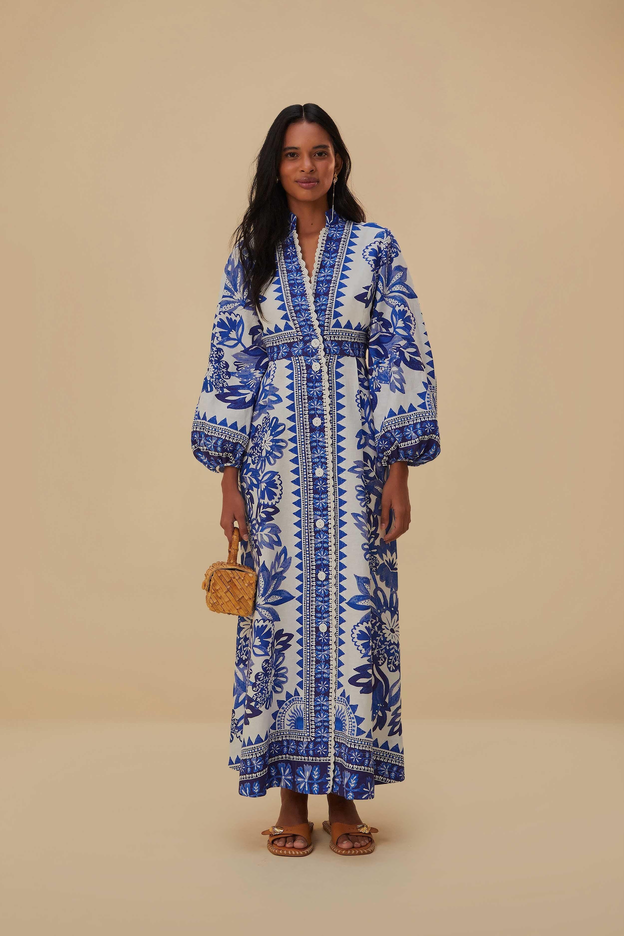 Farm Rio Flora Tapestry Midi Dress Product Image