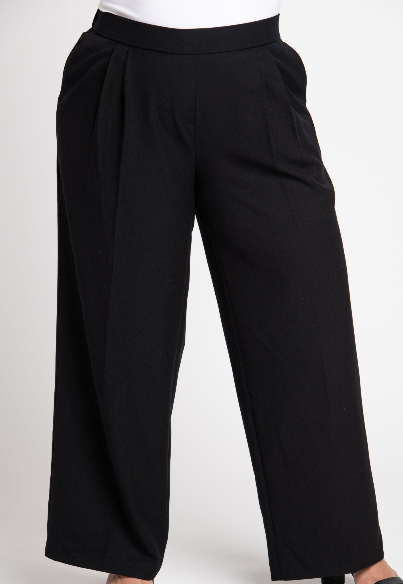 Roz & Ali Pleated Wide Leg Trouser Pants - Plus product image