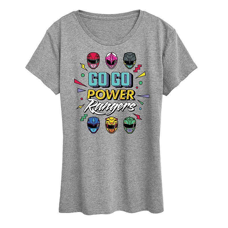 Womens Power Rangers Go Go Graphic Tee Heather Grey Product Image