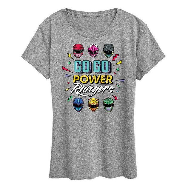 Womens Power Rangers Go Go Graphic Tee Grey Gray Product Image