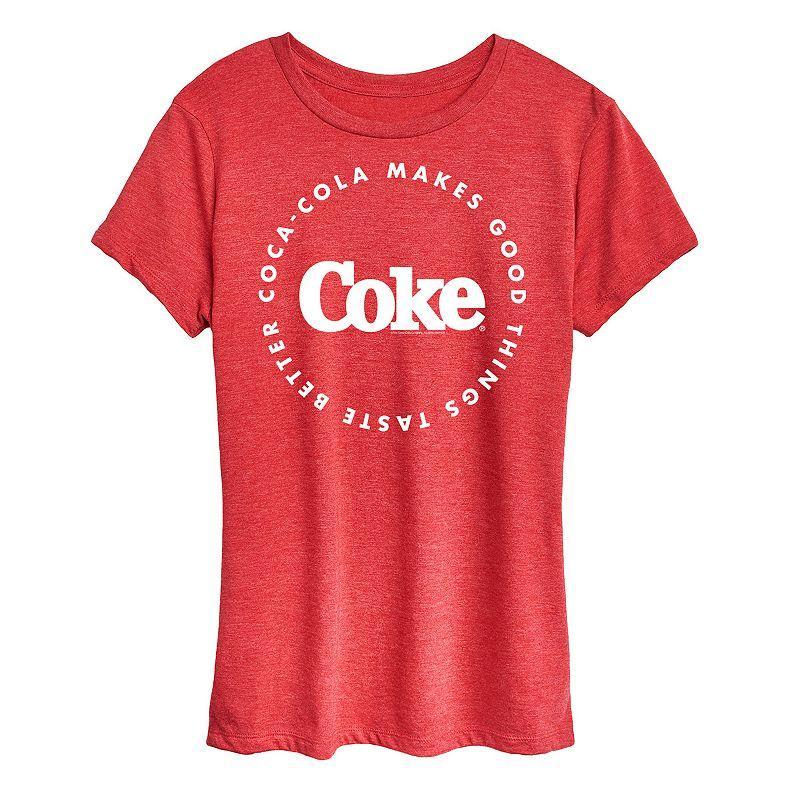 Womens Coca-Cola Coke Tastes Better, Girls Grey Wine Product Image