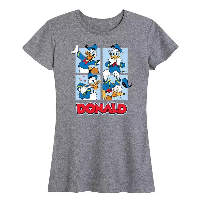 Disneys Donald Duck Womens Grid Graphic Tee Product Image