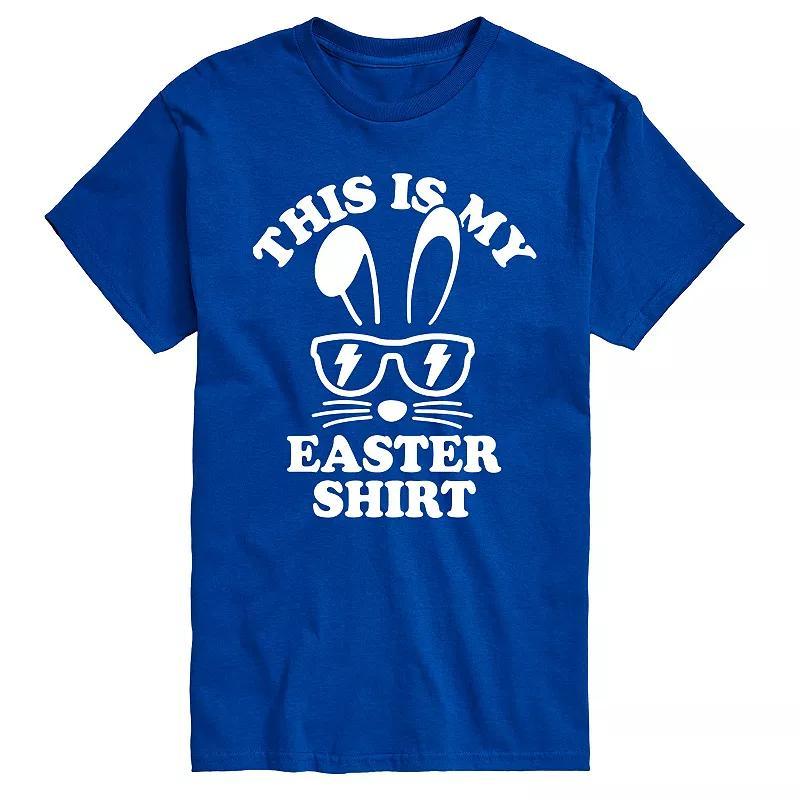 Mens This Is My Easter Shirt Graphic Tee Blue Product Image