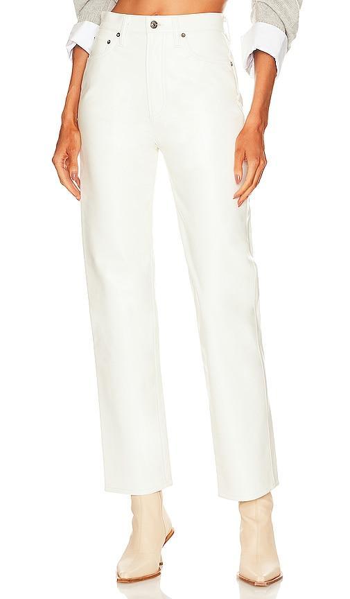 AGOLDE Recycled Leather 90's Pinch Waist White. (also in 30, 31, 32, 33). Product Image