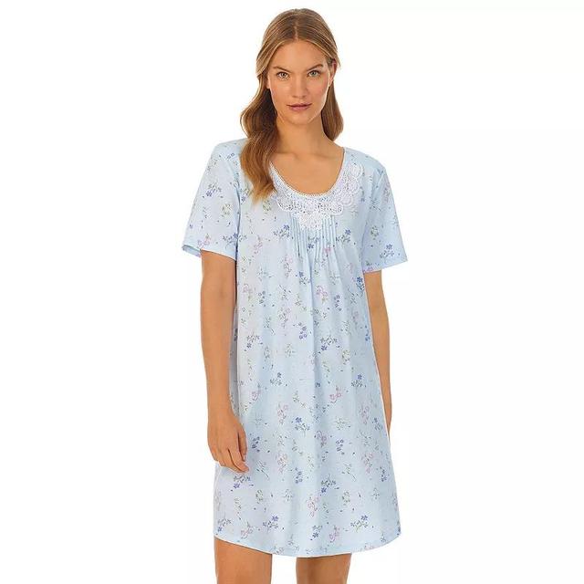 Womens Carole Hochman Cotton Short Sleeve Nightgown Product Image