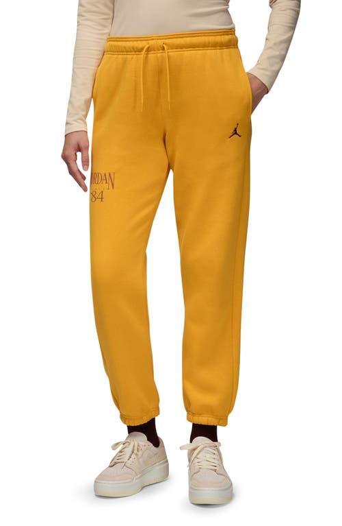 Jordan Womens Jordan Brooklyn Fleece Pants - Womens Yellow Ochre/Dusty Peach Product Image