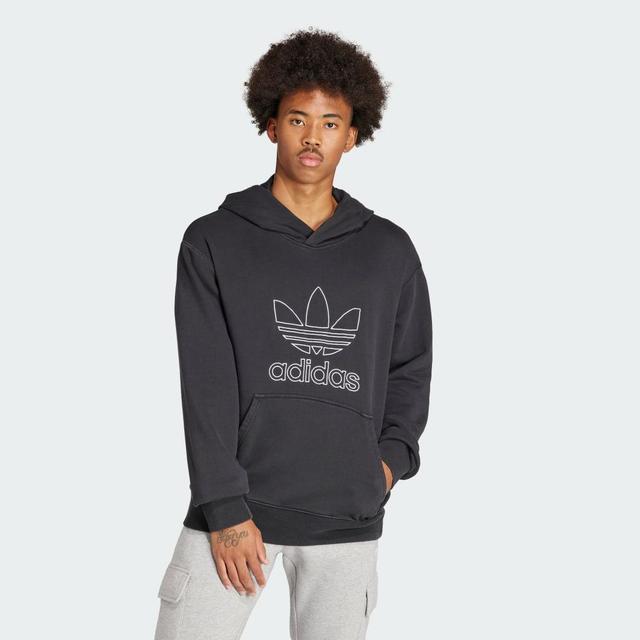 adidas Adicolor Outline Trefoil Hoodie Preloved Ink S Mens Product Image