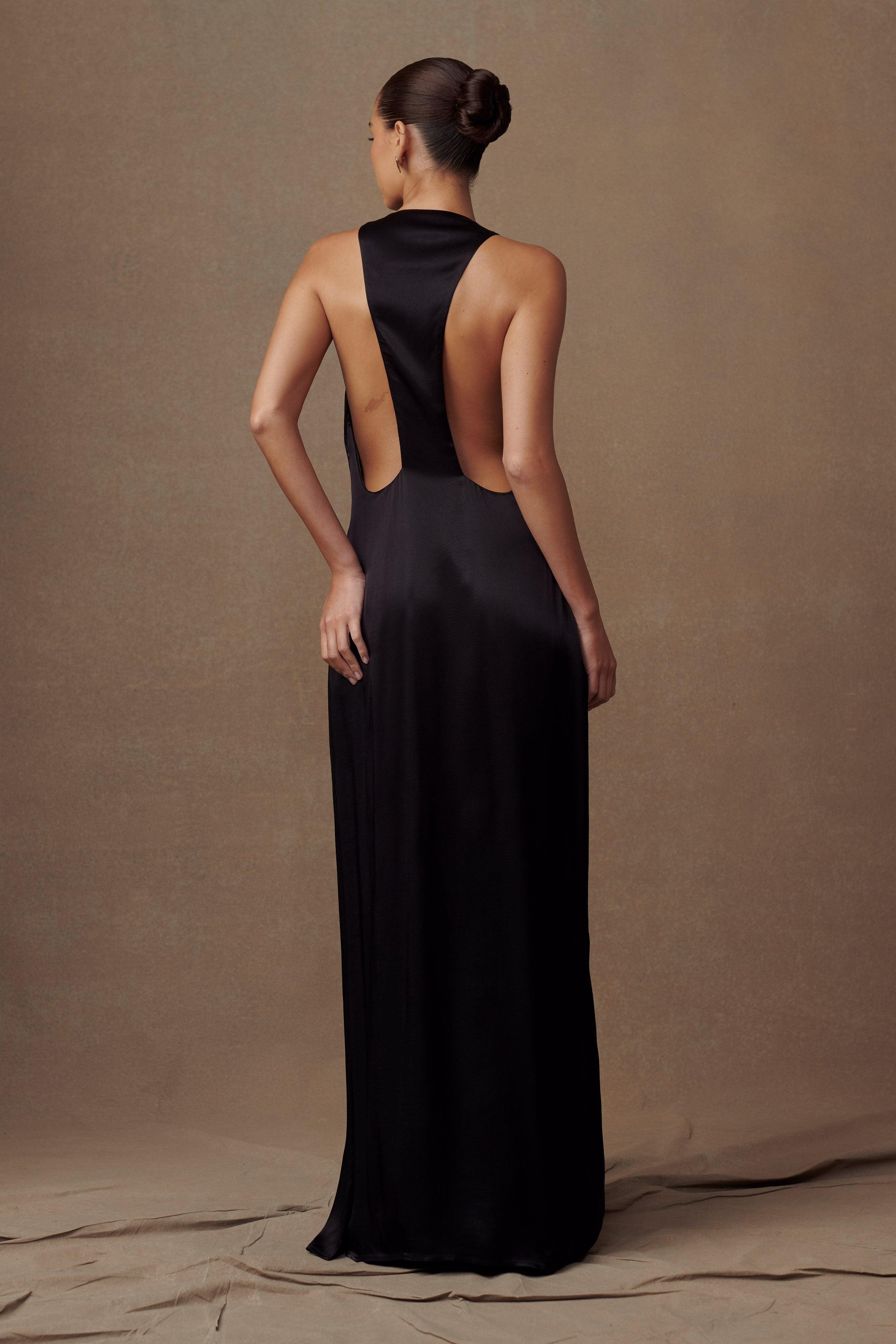 Jacquelyn Racerback Maxi Dress - Black Product Image