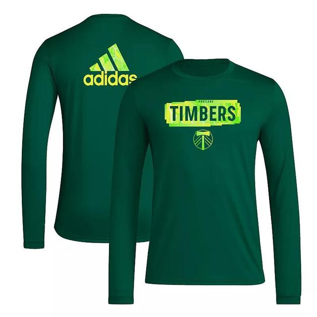 Mens adidas Portland Timbers Local Pop AEROREADY Long Sleeve T-Shirt Product Image