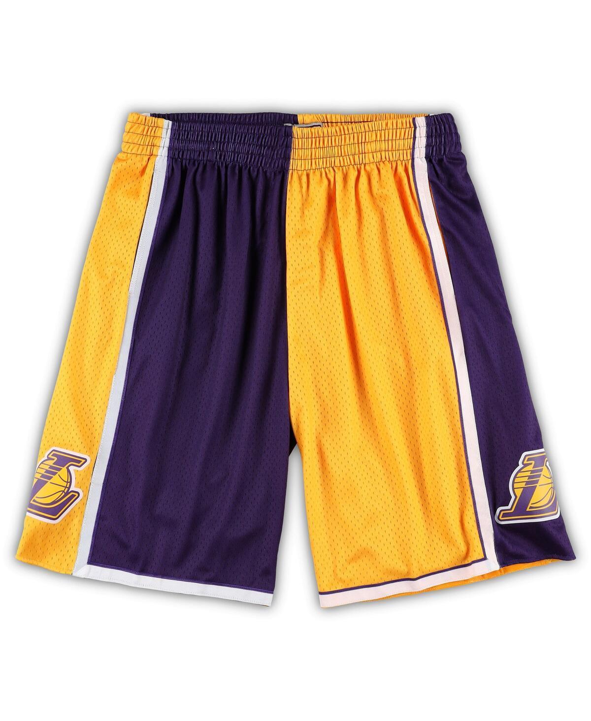 Mens Mitchell & Ness /Purple Los Angeles Lakers Big & Tall Hardwood Classics Split Swingman Shorts Product Image