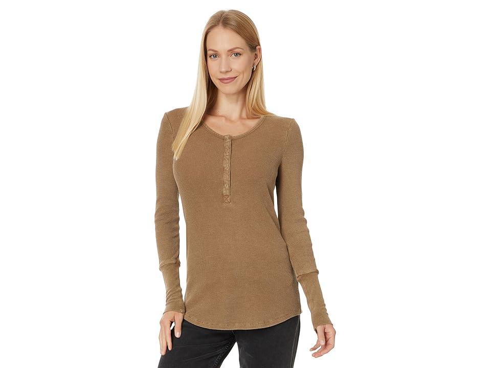 Splendid Forever Thermal Henley (Spice) Women's Long Sleeve Pullover product image