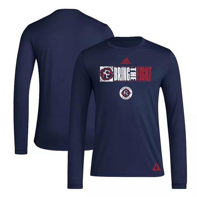 Mens adidas Navy New England Revolution 2024 Jersey Hook AEROREADY Long Sleeve T-Shirt Ner Blue Product Image