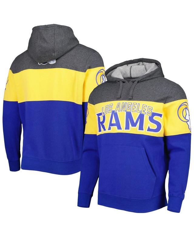 Mens Starter Heather Charcoal/Royal Los Angeles Rams Extreme Pullover Hoodie Product Image