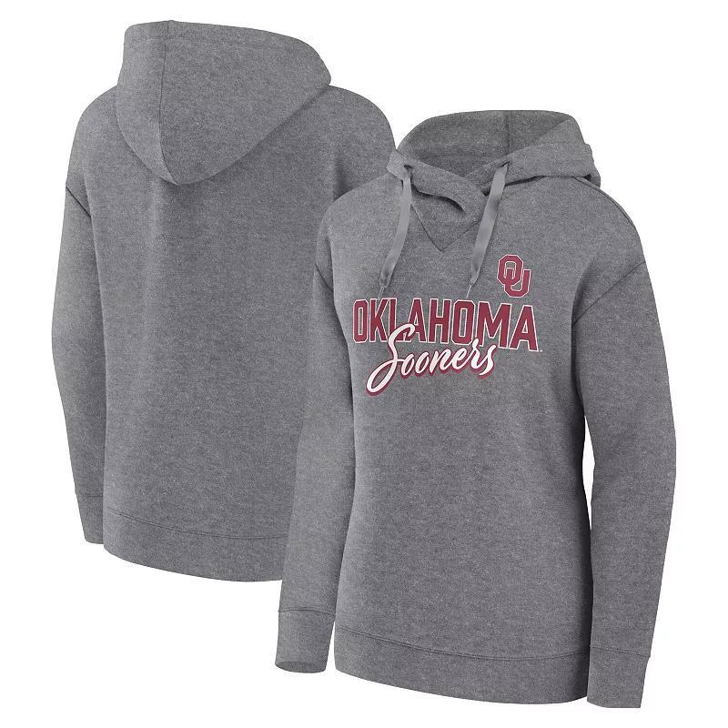 Womens Fanatics Branded Heather Gray Oklahoma Sooners Script Favorite Pullover Hoodie Product Image