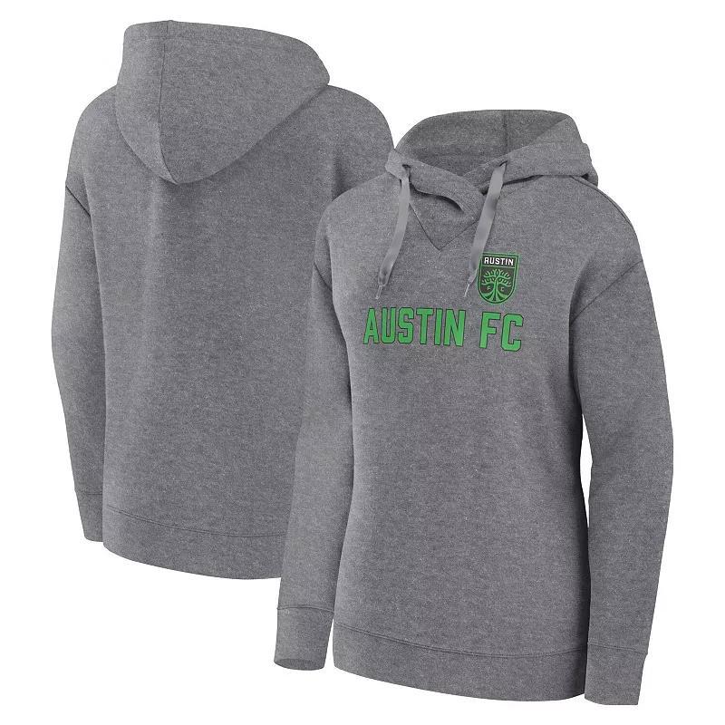 Womens Fanatics Heather Gray Miami Hurricanes Script Favorite Pullover Hoodie Product Image