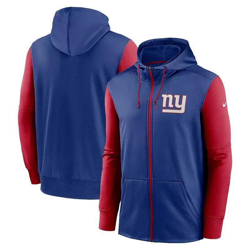 Mens Nike Royal New York Giants Performance Full-Zip Hoodie Product Image