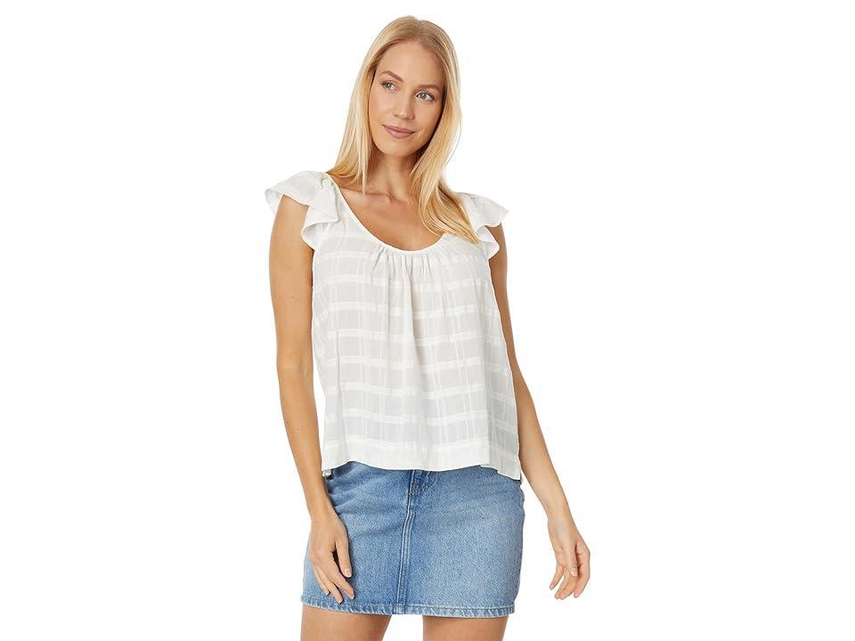 Lilla P Ruffle Sleeve Top with Shirring Women's Blouse Product Image