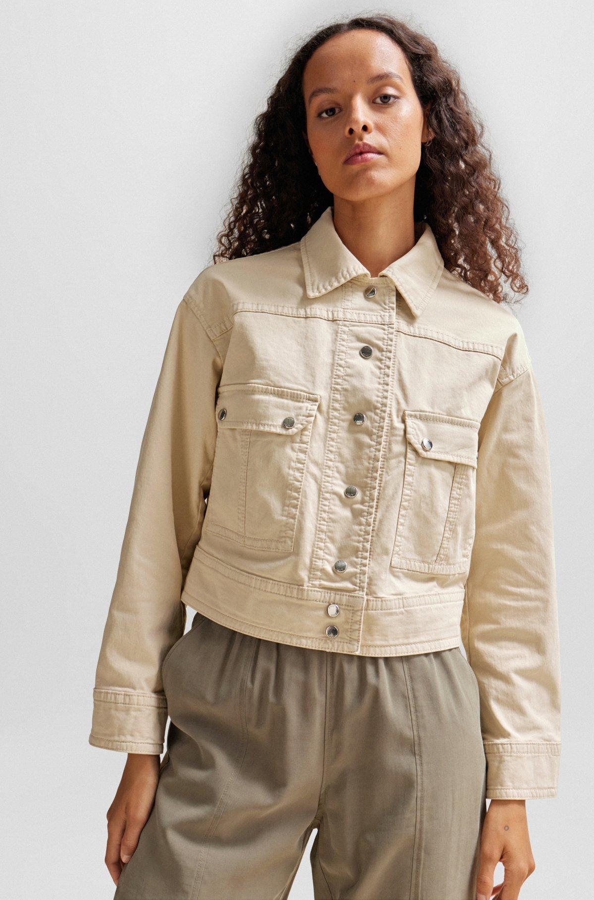 Relaxed-fit jacket in stretch-cotton twill Product Image