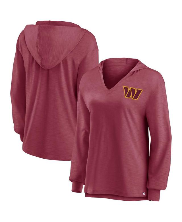 Women's Fanatics Branded Burgundy Washington Commanders Jumper V-Neck Pullover Hoodie Product Image