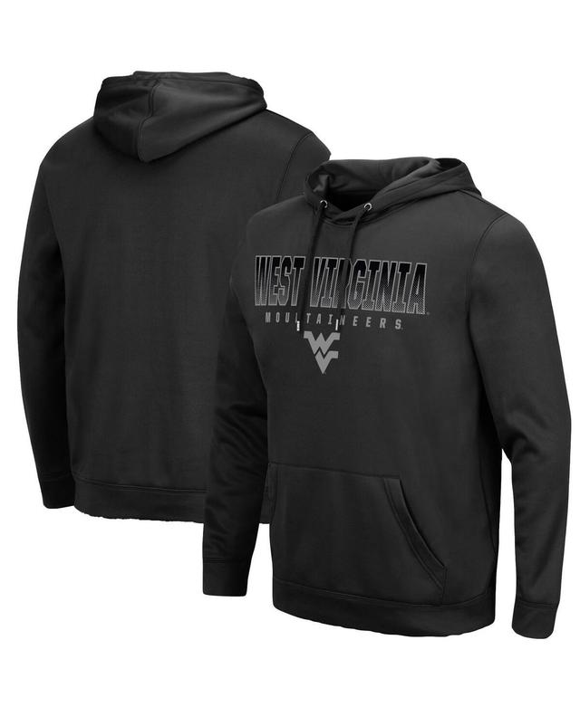 Mens Colosseum Black Georgetown Hoyas Blackout 3.0 Pullover Hoodie Product Image