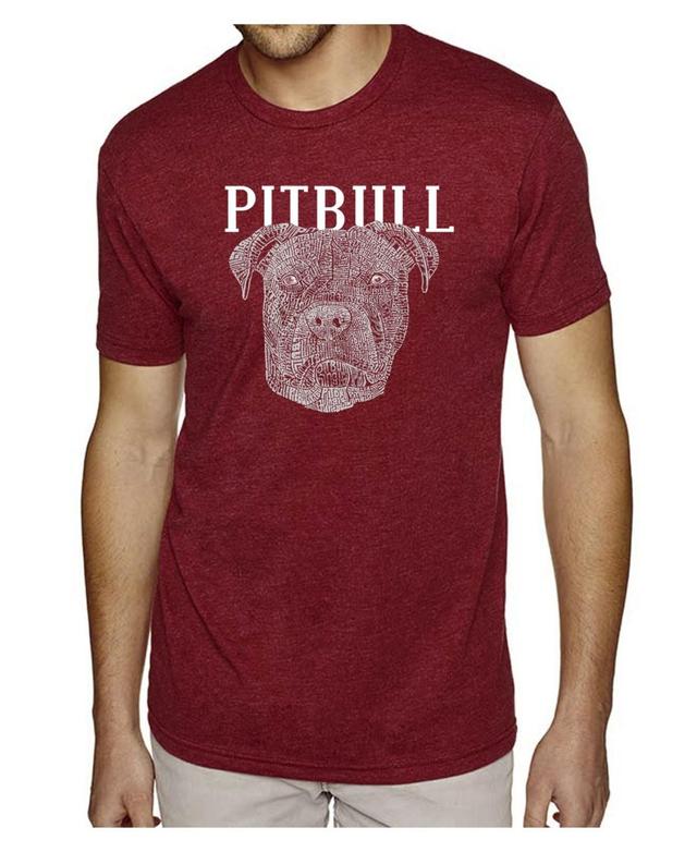 La Pop Art Mens Premium Word Art T-shirt - Pitbull Face Product Image