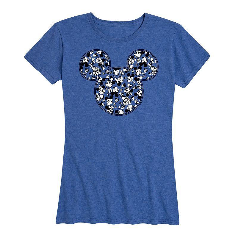 Disneys Mickey Mouse Womens Meta Graphic Tee Grey Red Product Image