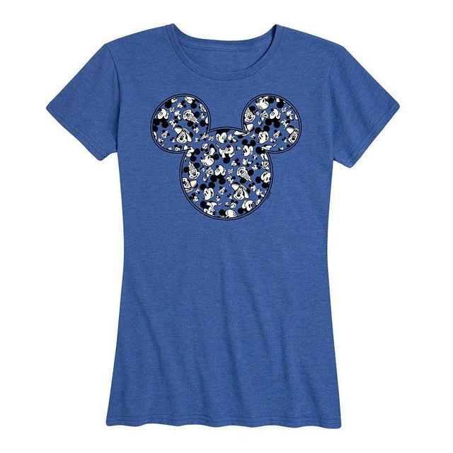 Disneys Mickey Mouse Womens Meta Graphic Tee Grey Red Product Image