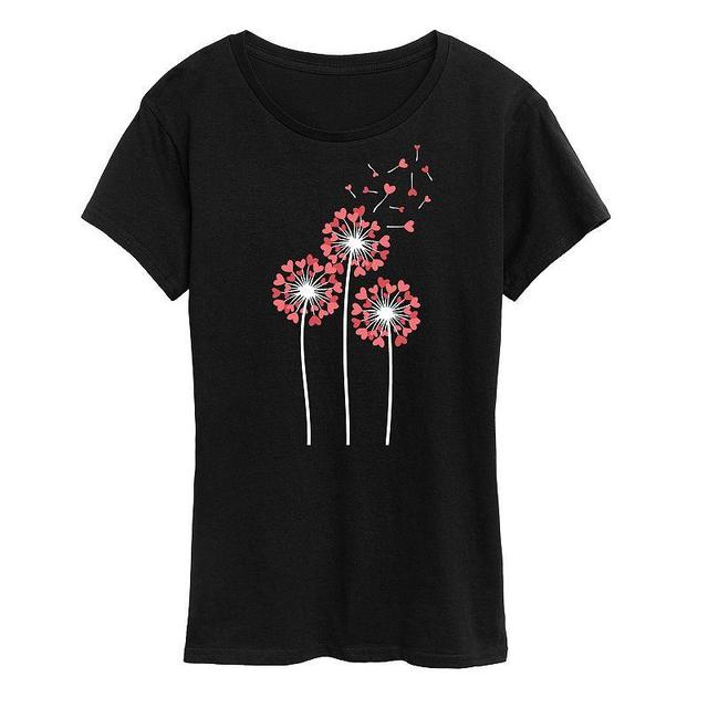 Womens Dandelion Heart Group Graphic Tee Product Image