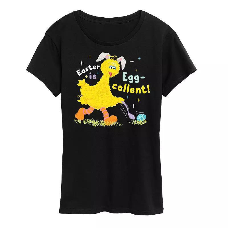 Womens Sesame Street Big Bird Egg-Cellent Graphic Tee Product Image