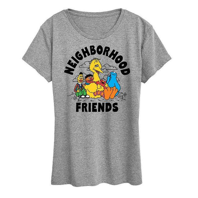 Womens Sesame Street Friends Graphic Tee, Girls Grey Gray Product Image