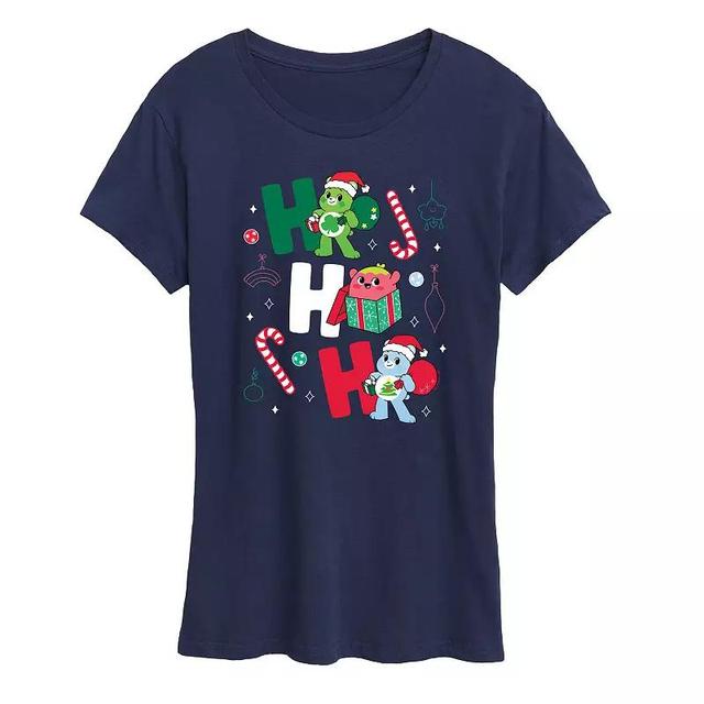 Womens Care Bears Ho Ho Ho Graphic Tee, Girls Blue Product Image