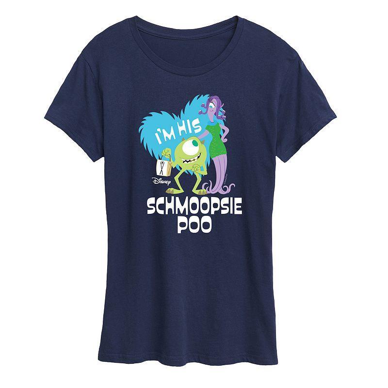 Disney / Pixars Monsters Inc. Womens Schmoopsie Poo Graphic Tee Grey Red Product Image