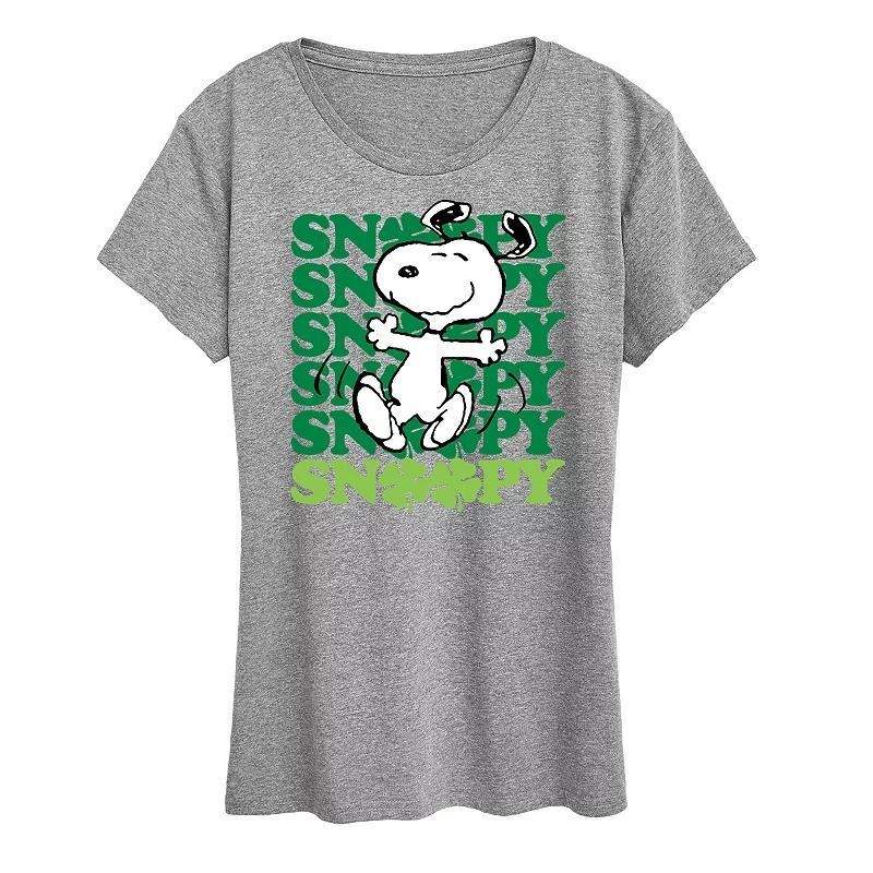 Womens Peanuts Snoopy Clover Dance Graphic Tee Product Image